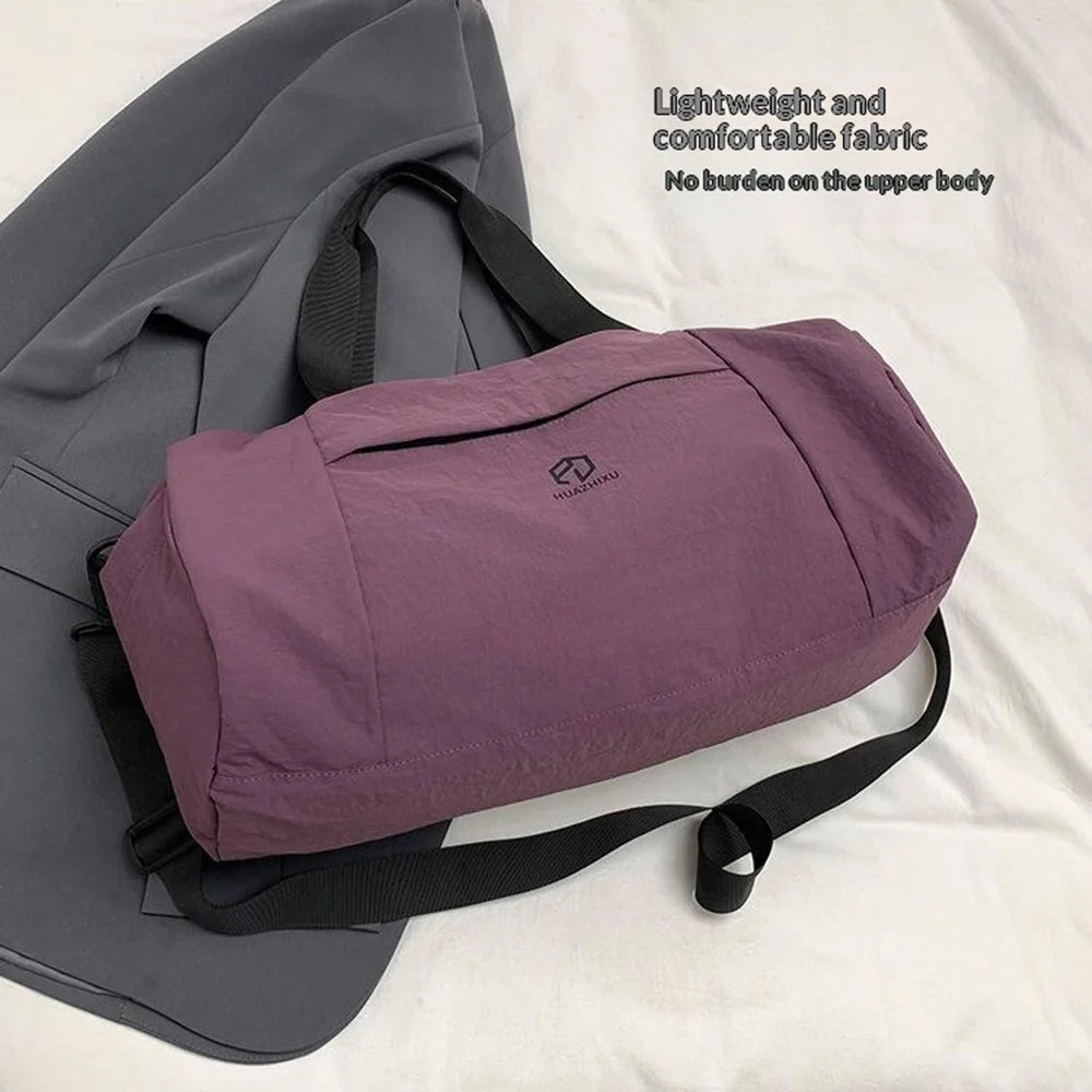 YL-607 Large Capacity Travel Bag Wet Dry Separation Yoga Bag Sports Leisure Fitness Bag Lightweight Training Bag for Outdoor - Purple - 4
