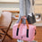 99515 Short Trip Travel Bag Large Capacity Luggage Organizer Fitness Gym Bag with Shoe Compartment - Black - 7