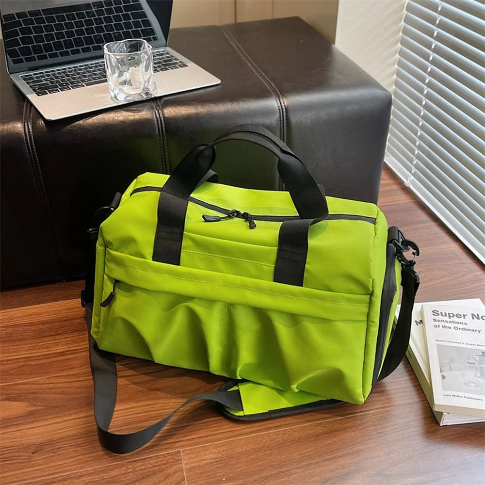 CM7612 Sports Gym Bag Large Capacity Crossbody Travel Bag Shoulder Tote Bag for Outdoor - Green - 2