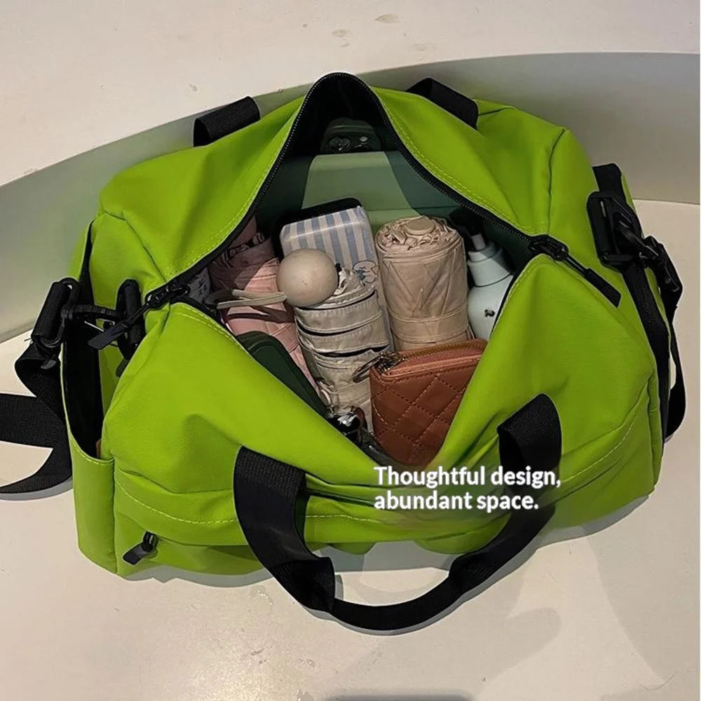 CM7612 Sports Gym Bag Large Capacity Crossbody Travel Bag Shoulder Tote Bag for Outdoor - Green - 4