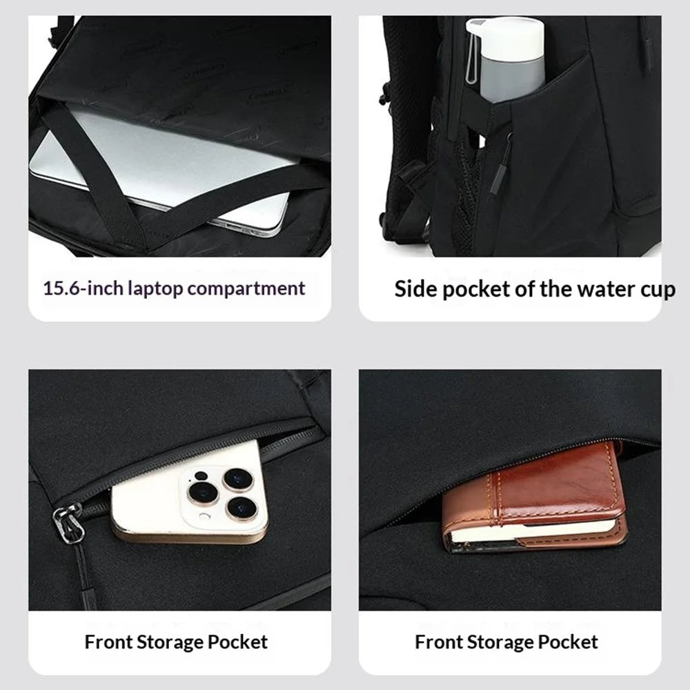 COOLBELL CB-8318 30L Breathable Business Travel Backpack Large Capacity Waterproof 15 inch Laptop Storage Bag - Black - 6