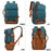 30L Large Capacity Shoulder Bag for 16 Inch Laptop Oxford Fabric Waterproof Travel Backpack - Peacock Blue - 7