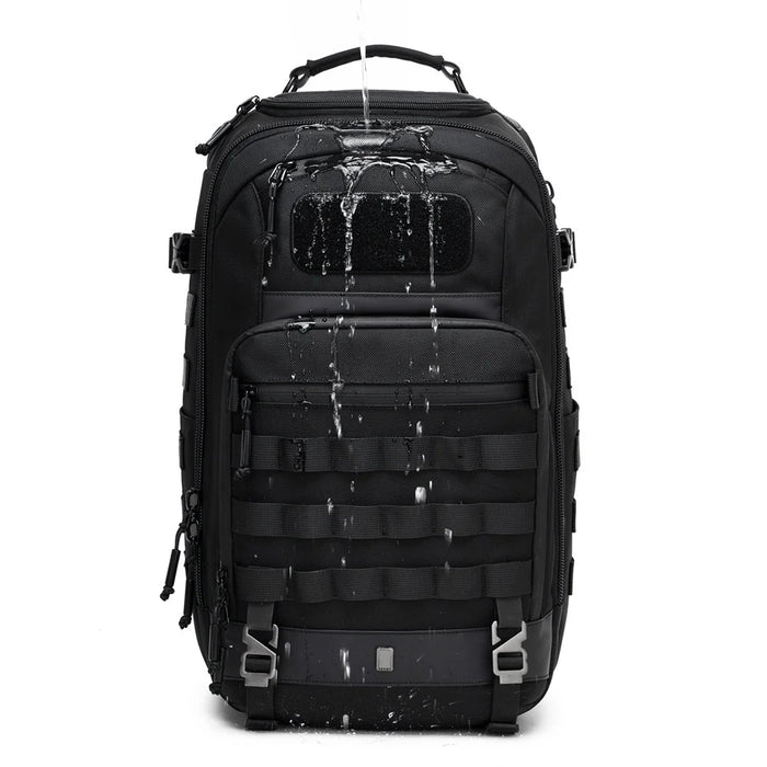 OZUKO 9902 Waterproof Tactical Backpack 32L Large Capacity Outdoor Hiking Shoulder Bag for Travel Camping - Black - 2