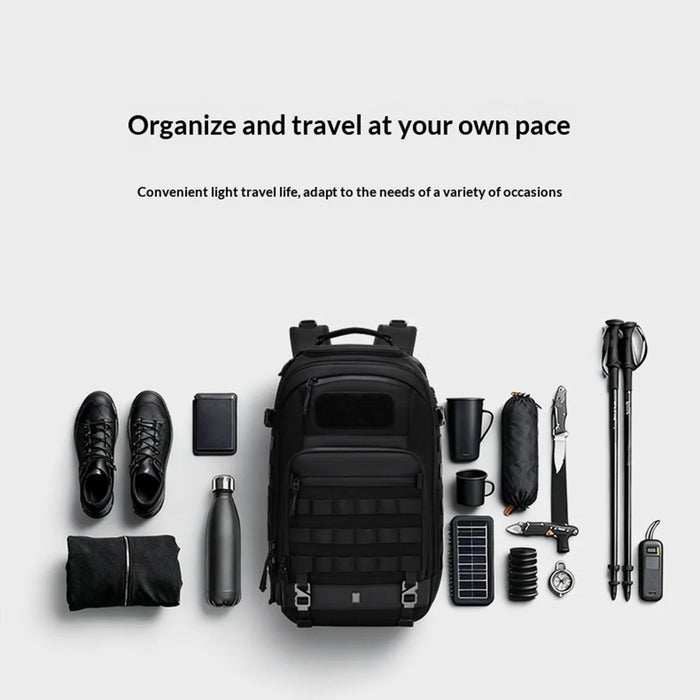OZUKO 9902 Waterproof Tactical Backpack 32L Large Capacity Outdoor Hiking Shoulder Bag for Travel Camping - Black - 6