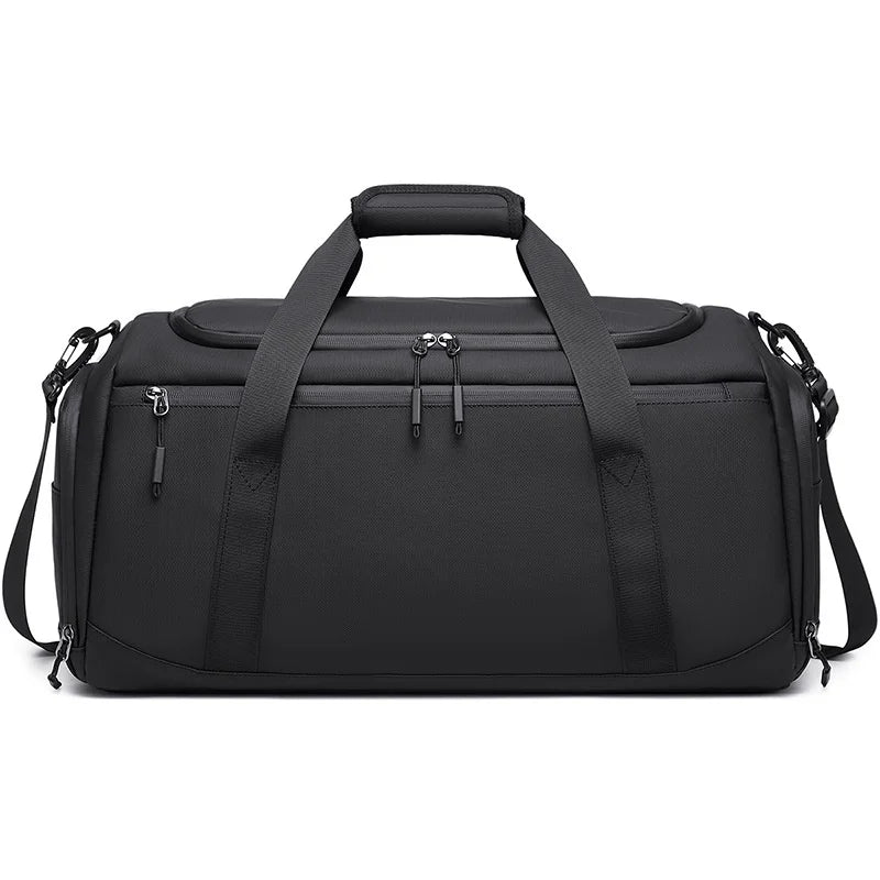 POSO PS-512 41L Sports Gym Bag Dry Wet Separation Travel Duffle Bag with 15.6 Laptop Compartment for Fitness Outdoor - Black - 1