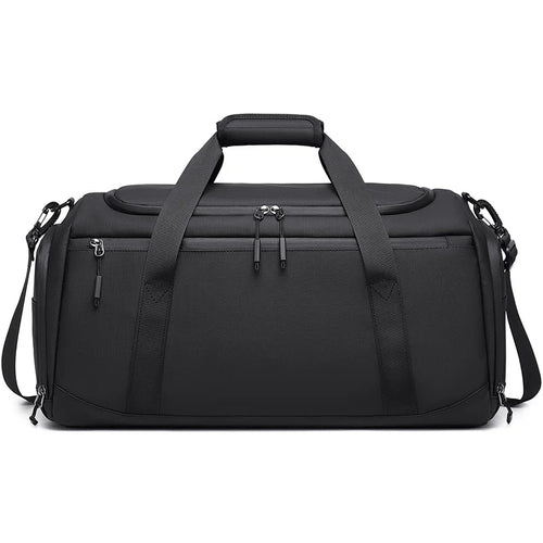 POSO PS-512 41L Sports Gym Bag Dry Wet Separation Travel Duffle Bag with 15.6 Laptop Compartment for Fitness Outdoor - Black - 1
