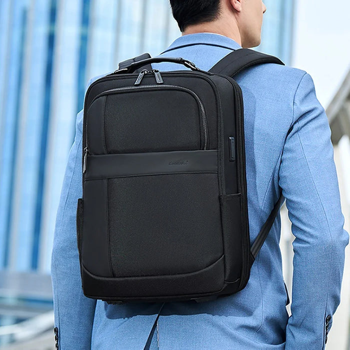COOLBELL CB-8321 Waterproof Men Business Backpack for 15.6 Inch Laptop Shoulder Bag with USB+Type-C External Charging Ports - Black - 7