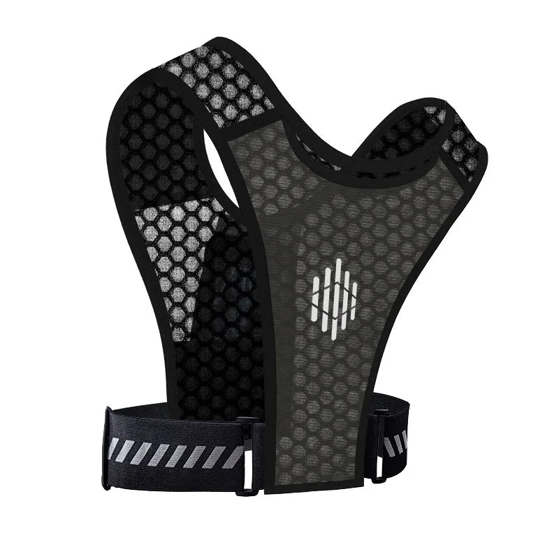2603 Reflective Running Vest 3L Hydration Backpack with Touchscreen Phone Pocket for Cycling Running - Black - 3