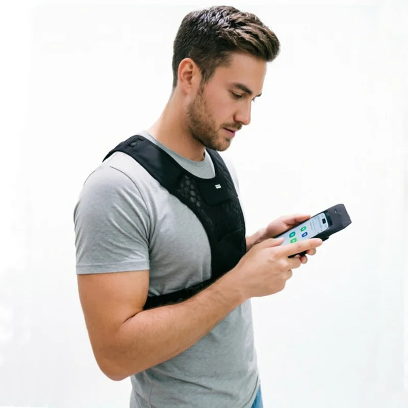 2603 Reflective Running Vest 3L Hydration Backpack with Touchscreen Phone Pocket for Cycling Running - Black - 5