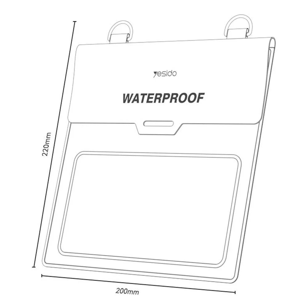 YESIDO WB66 Large Waterproof Bag IPX8 10m Underwater Crossbody Pouch with Lanyard - Black - 7