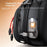 YESIDO WB63 Fingerprint Lock Crossbody Bag Large Capacity Storage Organizer Pouch Dual-use Shoulder Bag for Travel - Black - 4