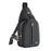 YESIDO WB64 Fingerprint Lock Crossbody Bag Oxford Cloth Large Capacity Shoulder Bag for Work Travel - Black - 1