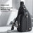 YESIDO WB64 Fingerprint Lock Crossbody Bag Oxford Cloth Large Capacity Shoulder Bag for Work Travel - Black - 2