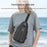 YESIDO WB64 Fingerprint Lock Crossbody Bag Oxford Cloth Large Capacity Shoulder Bag for Work Travel - Black - 5