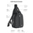 YESIDO WB64 Fingerprint Lock Crossbody Bag Oxford Cloth Large Capacity Shoulder Bag for Work Travel - Black - 6