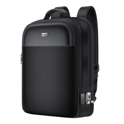 YESIDO WB65 Fingerprint Lock Business Backpack Large Capacity Oxford Fabric Daypacks with USB Charging Port - Black - 1
