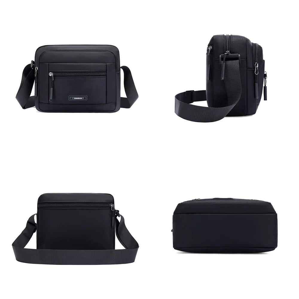 WEIXIER WD2652 Men Crossbody Bag Waterproof Lightweight Shoulder Bag for Daily Commute - Black - 5