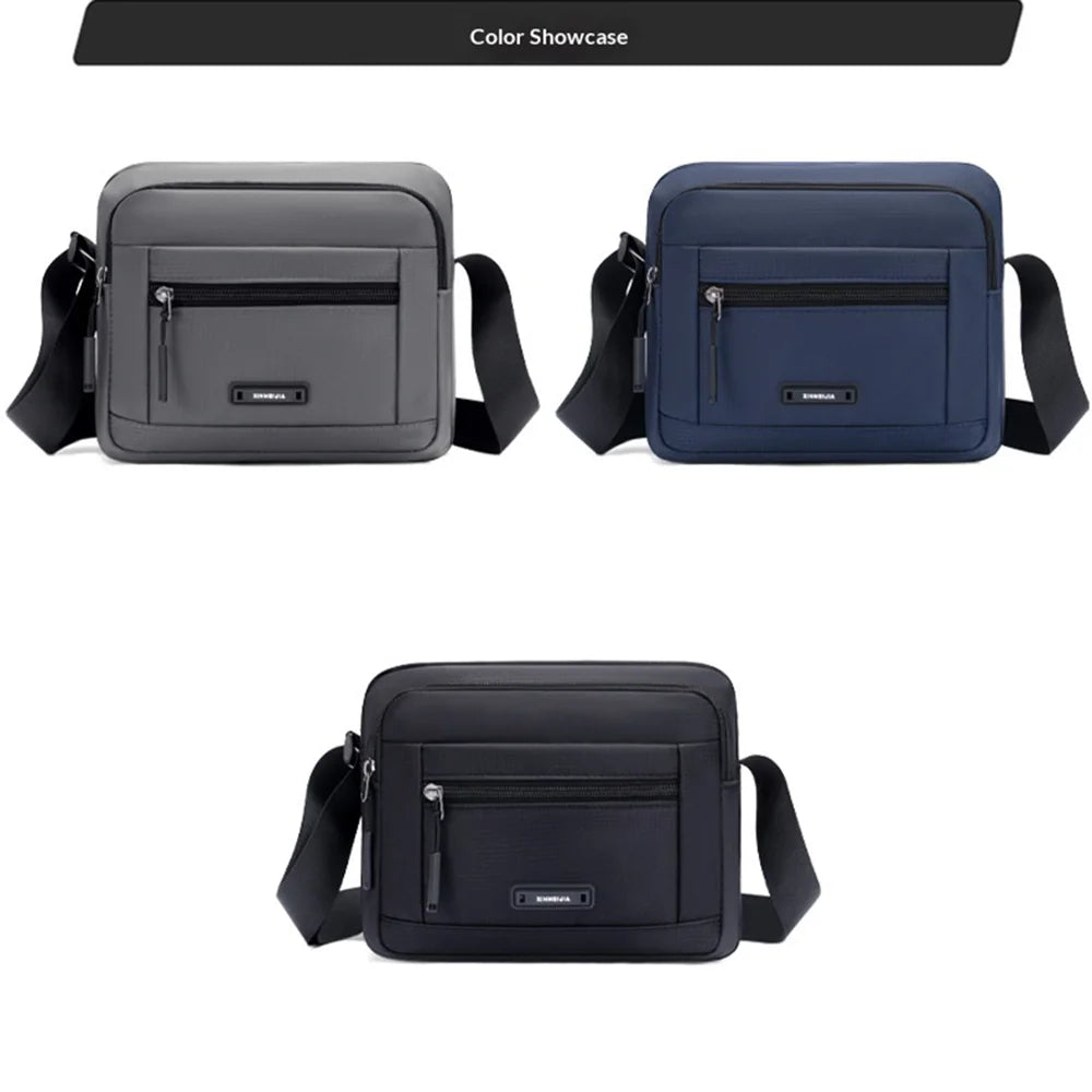 WEIXIER WD2652 Men Crossbody Bag Waterproof Lightweight Shoulder Bag for Daily Commute - Black - 6
