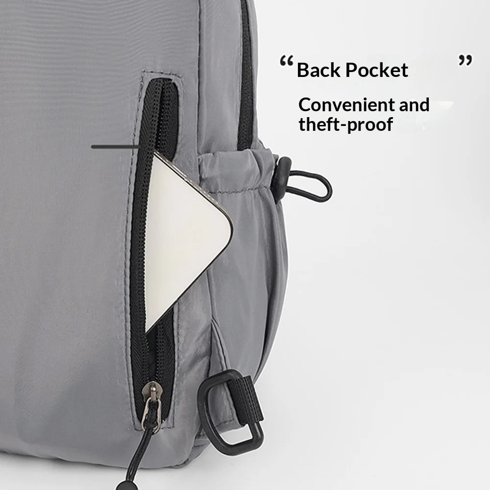 WEIXIER WD9916 Men's Chest Bag Large Capacity Crossbody Bag Waterproof Shoulder Bag for Outdoor Travel - Black - 2
