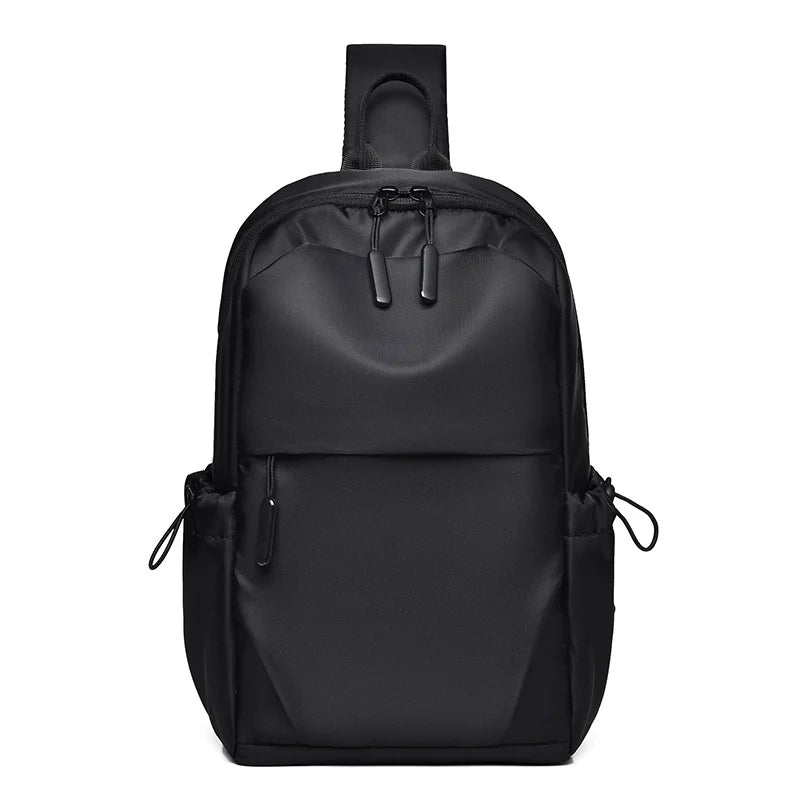 WEIXIER WD8659 Men Chest Bag Waterproof Crossbody Shoulder Bag Large Capacity for Outdoor Travel - Black - 1