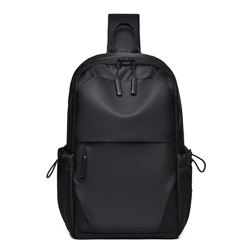WEIXIER WD8659 Men Chest Bag Waterproof Crossbody Shoulder Bag Large Capacity for Outdoor Travel - Black - 1