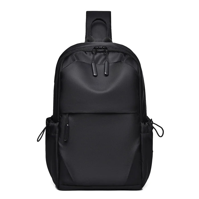 WEIXIER WD8659 Men Chest Bag Waterproof Crossbody Shoulder Bag Large Capacity for Outdoor Travel - Black - 1