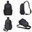 WEIXIER WD8659 Men Chest Bag Waterproof Crossbody Shoulder Bag Large Capacity for Outdoor Travel - Black - 4