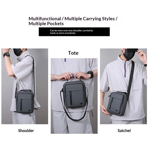 WEIXIER WD601 Men Business Crossbody Bag PU Leather Vintage Shoulder Bag for Work Travel - Black - 2