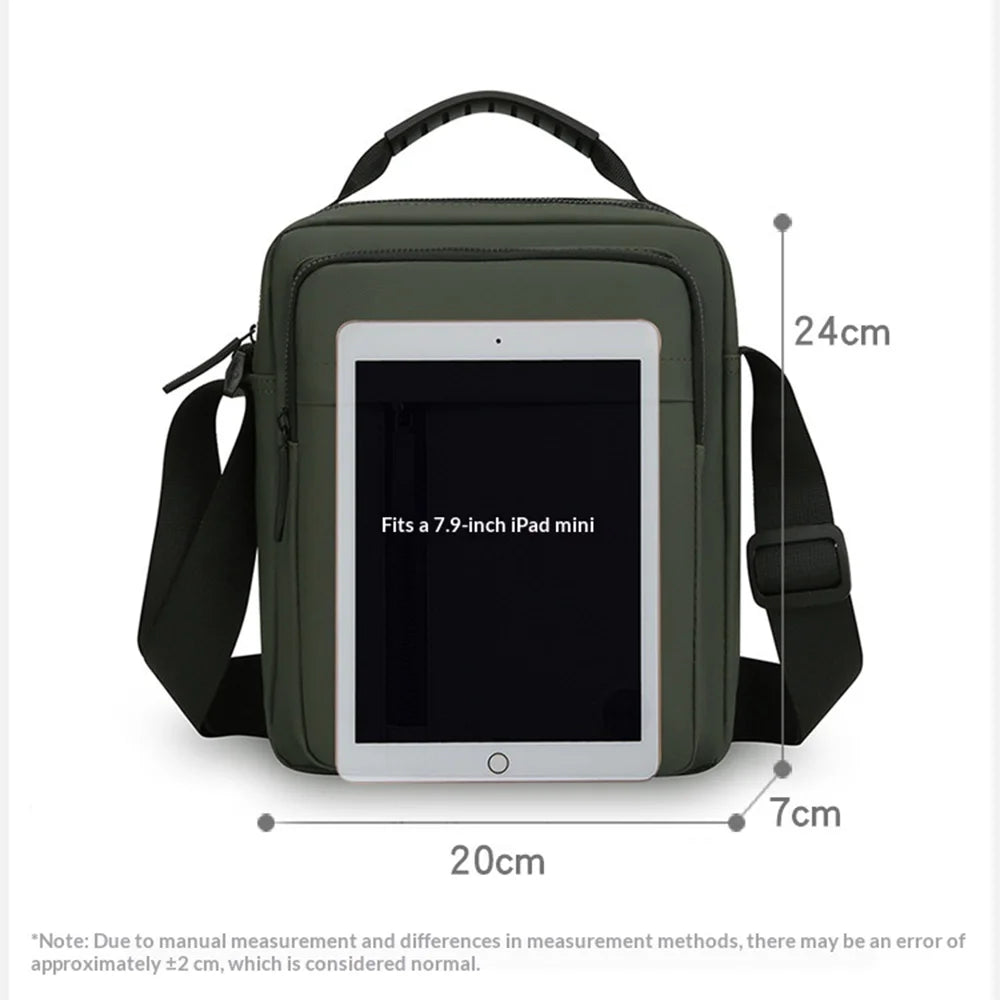 WEIXIER WD601 Men Business Crossbody Bag PU Leather Vintage Shoulder Bag for Work Travel - Black - 5