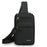 WEIXIER WD6226 Men Chest Bag Large Capacity Waterproof Crossbody Shoulder Bag Oxford Cloth WD6226 - Black - 1
