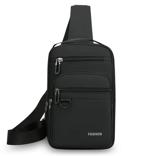 WEIXIER WD6226 Men Chest Bag Large Capacity Waterproof Crossbody Shoulder Bag Oxford Cloth WD6226 - Black - 1