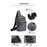 WEIXIER WD6226 Men Chest Bag Large Capacity Waterproof Crossbody Shoulder Bag Oxford Cloth WD6226 - Black - 3