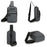 WEIXIER WD6226 Men Chest Bag Large Capacity Waterproof Crossbody Shoulder Bag Oxford Cloth WD6226 - Black - 4