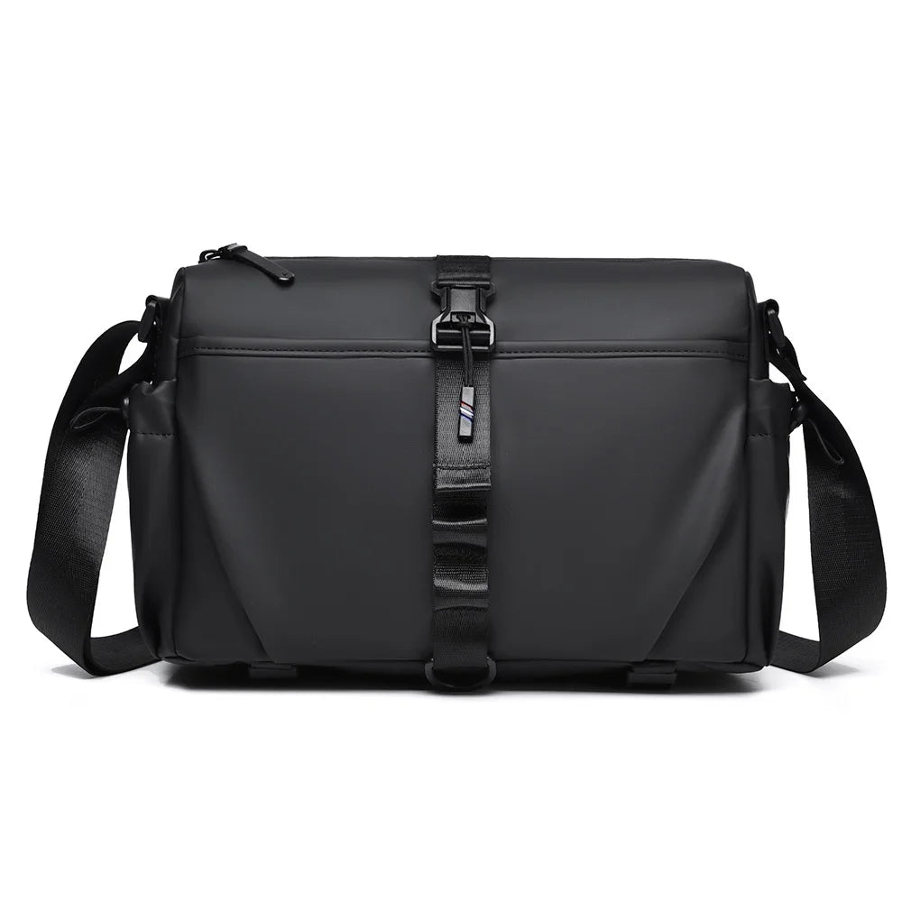 WEIXIER WD5628 Men's Shoulder Bag Large Capacity Travel Crossbody Bag Water Resistant for Commuting Gym - Black - 1