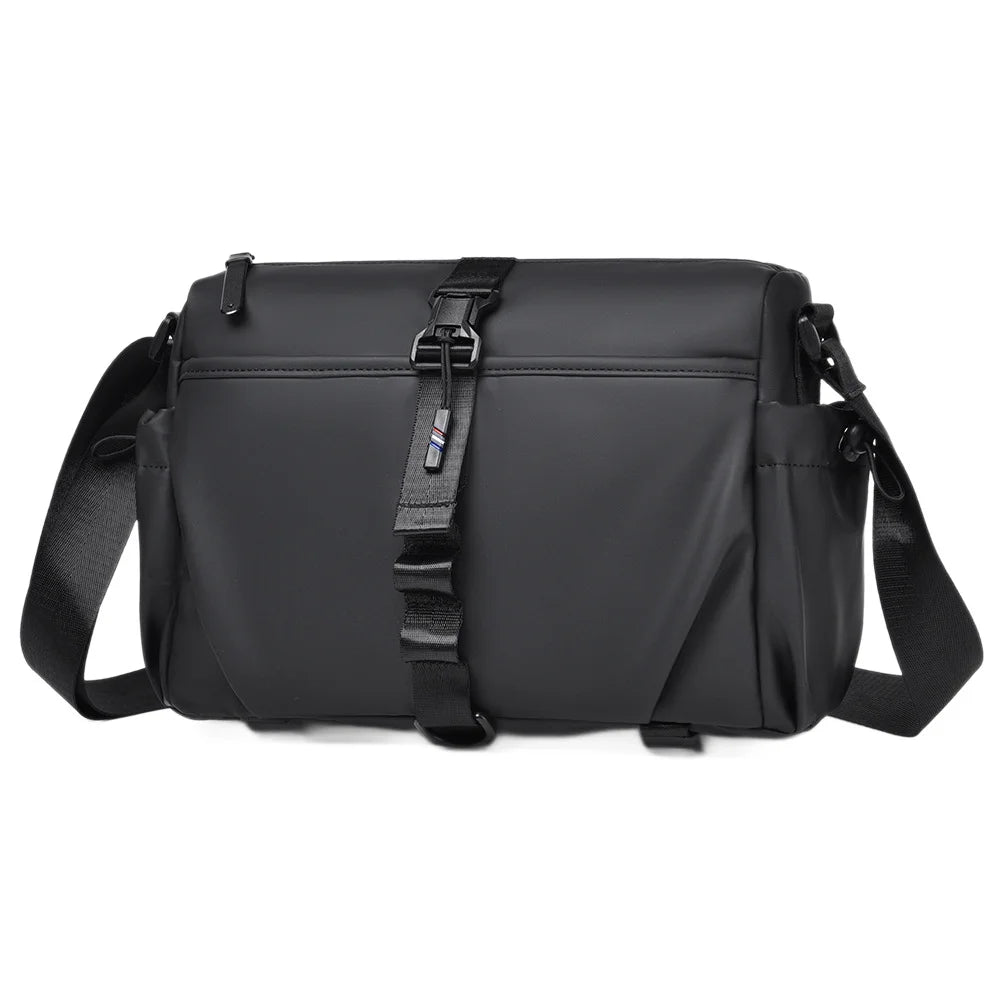 WEIXIER WD5628 Men's Shoulder Bag Large Capacity Travel Crossbody Bag Water Resistant for Commuting Gym - Black - 7