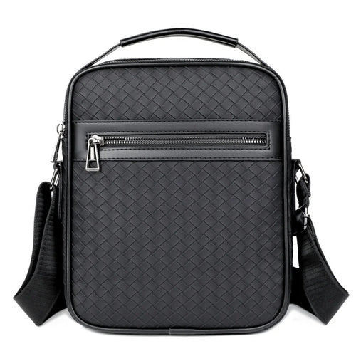 WEIXIER WD602 Men's Crossbody Bag PU Leather Waterproof Messenger Bag for Business Casual - Black - 1