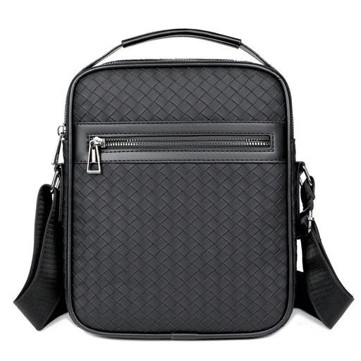 WEIXIER WD602 Men's Crossbody Bag PU Leather Waterproof Messenger Bag for Business Casual - Black - 1