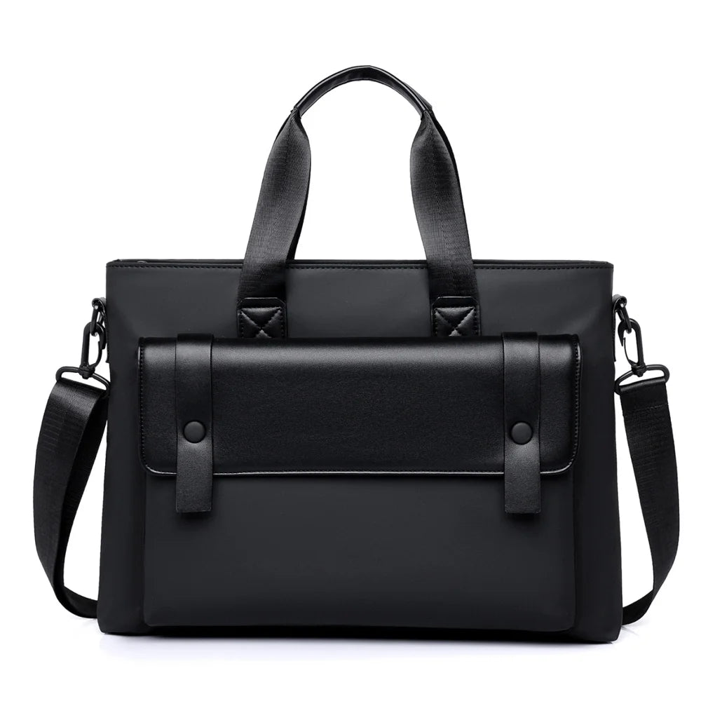 WEIXIER WD5672 14 Inch Laptop Bag Large Capacity Multi-function Briefcase Water Resistant for Business Travel - Black - 1