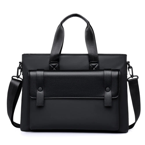 WEIXIER WD5672 14 Inch Laptop Bag Large Capacity Multi-function Briefcase Water Resistant for Business Travel - Black - 1