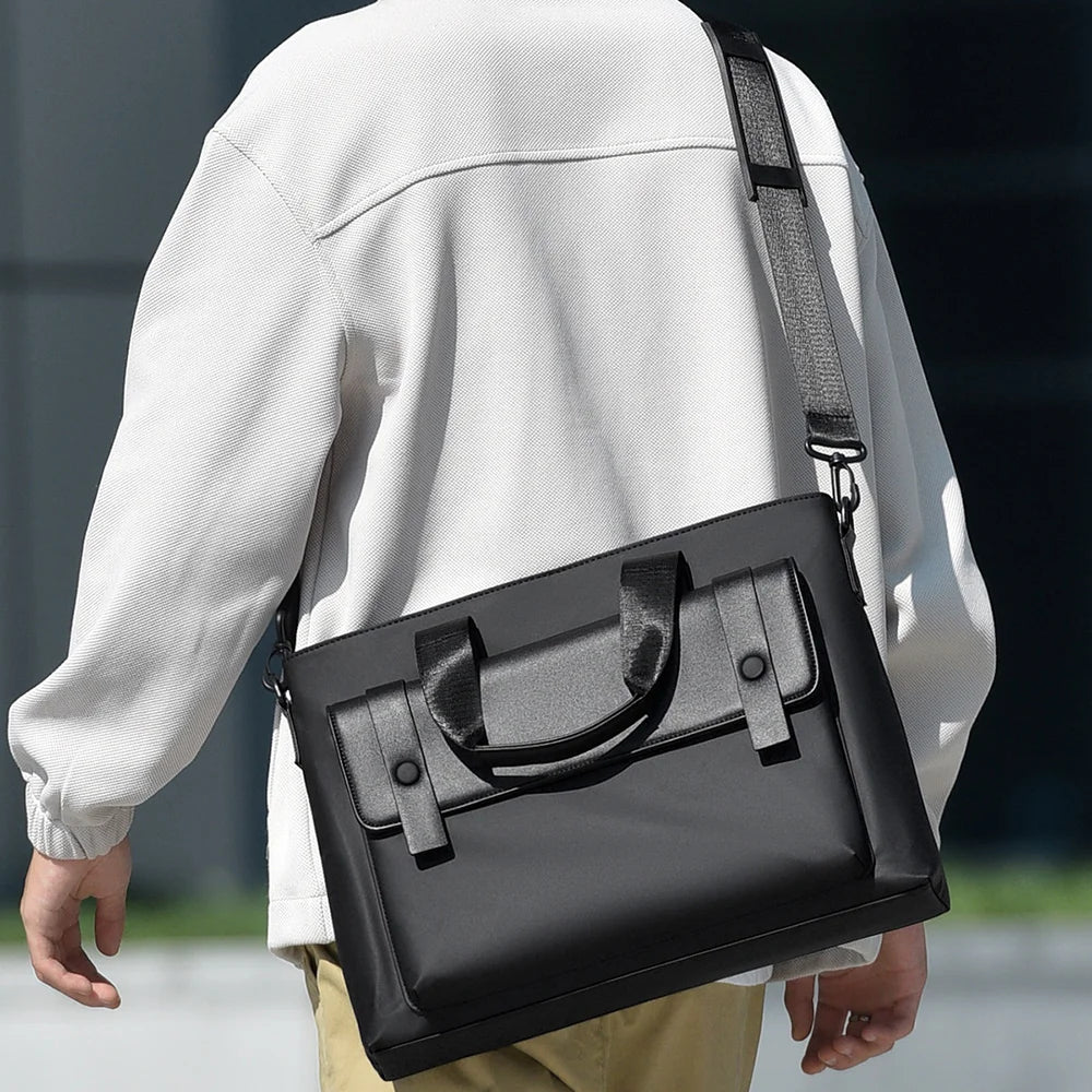 WEIXIER WD5672 14 Inch Laptop Bag Large Capacity Multi-function Briefcase Water Resistant for Business Travel - Black - 4