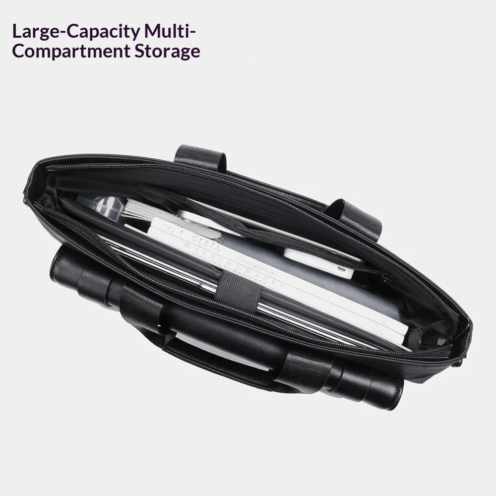 WEIXIER WD5672 14 Inch Laptop Bag Large Capacity Multi-function Briefcase Water Resistant for Business Travel - Black - 7