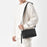 WEIXIER W133 Men Crossbody Bag PU Leather Shoulder Bag Multi Compartment Waterproof for Business - Black - 3