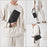 WEIXIER W133 Men Crossbody Bag PU Leather Shoulder Bag Multi Compartment Waterproof for Business - Black - 4