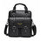 WEIXIER T667 Men Business Briefcase Large Capacity 12 inch Vertical Laptop Bag PU Leather Commuter Handbag - Black - 1