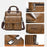 WEIXIER T667 Men Business Briefcase Large Capacity 12 inch Vertical Laptop Bag PU Leather Commuter Handbag - Black - 4