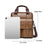 WEIXIER T667 Men Business Briefcase Large Capacity 12 inch Vertical Laptop Bag PU Leather Commuter Handbag - Black - 7