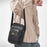WEIXIER D1107 Men Crossbody Bag PU Leather Shoulder Bag Vertical Business Messenger Bag for 8 Inch Tablet - Black - 2
