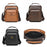 WEIXIER D1107 Men Crossbody Bag PU Leather Shoulder Bag Vertical Business Messenger Bag for 8 Inch Tablet - Black - 6