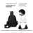 WEIXIER WD8368 Men Chest Bag Crossbody Waterproof Nylon Shoulder Bag Large Capacity for Travel Outdoor - Black - 3