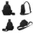 WEIXIER WD8368 Men Chest Bag Crossbody Waterproof Nylon Shoulder Bag Large Capacity for Travel Outdoor - Black - 5